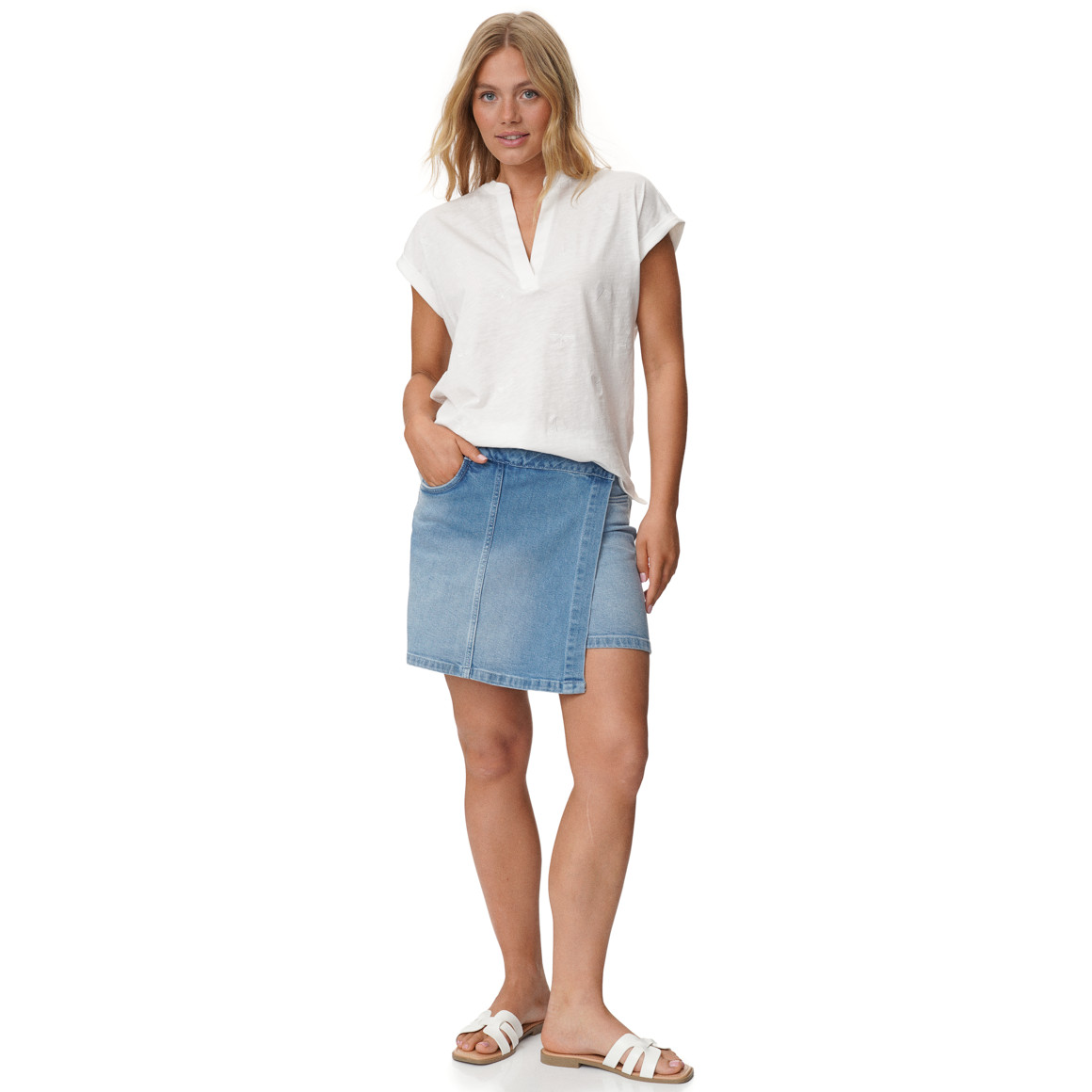 Damen T-Shirt mit Stickerei