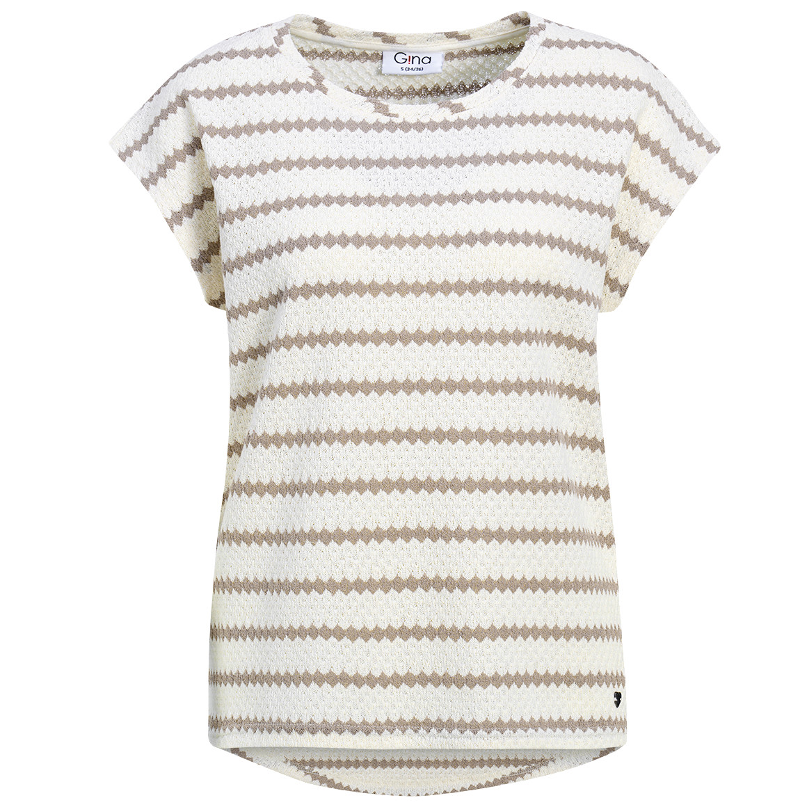 Damen Strick-T-Shirt mit Streifen