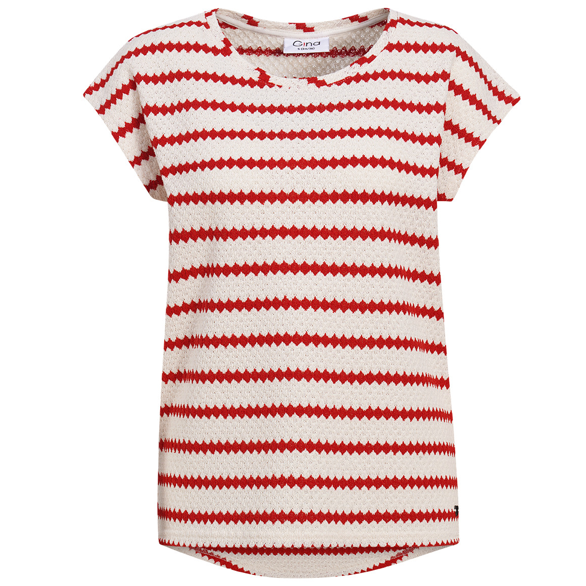 Damen Strick-T-Shirt mit Streifen