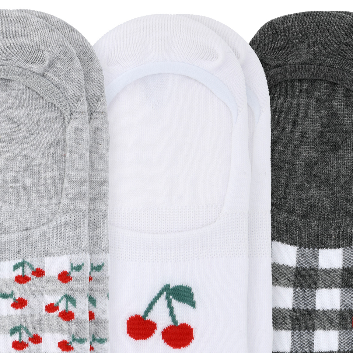 3 Paar Damen Füßlinge mit Bio-Baumwolle