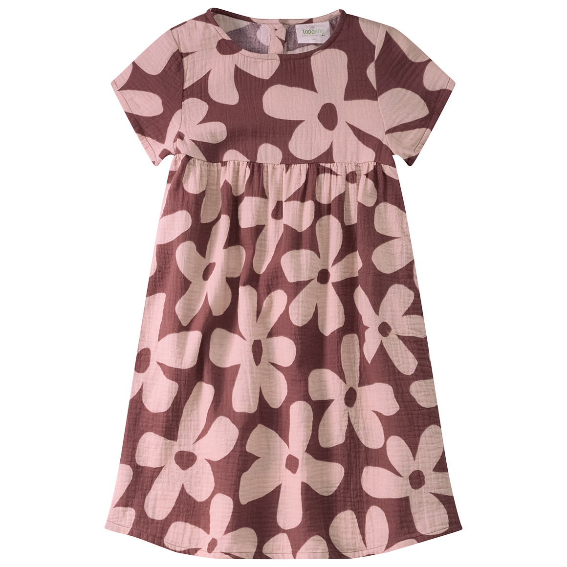 Mädchen Musselinkleid mit Blumen