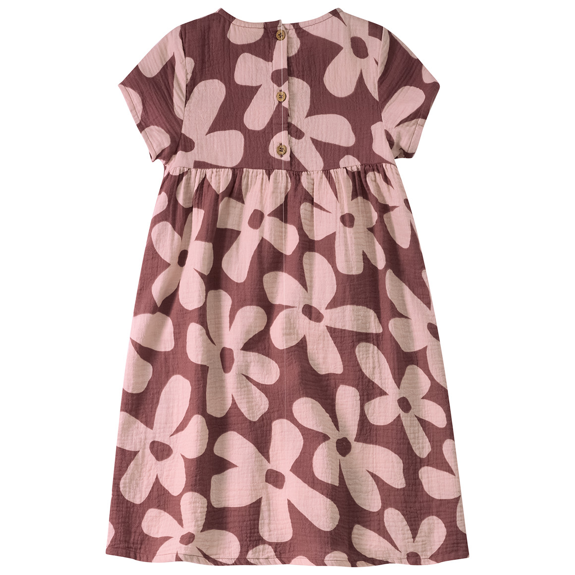 Mädchen Musselinkleid mit Blumen