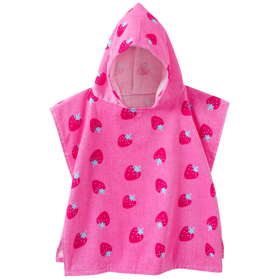 Kinder Badeponcho mit Erdbeeren