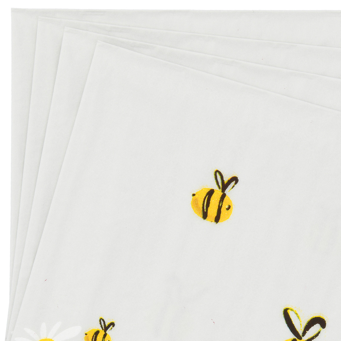 20 Servietten mit Bienen-Dessin