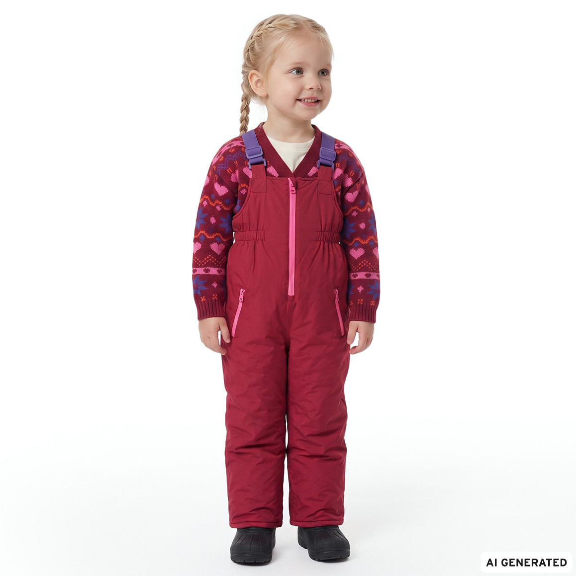 Mädchen Schneehose mit elastischen Trägern