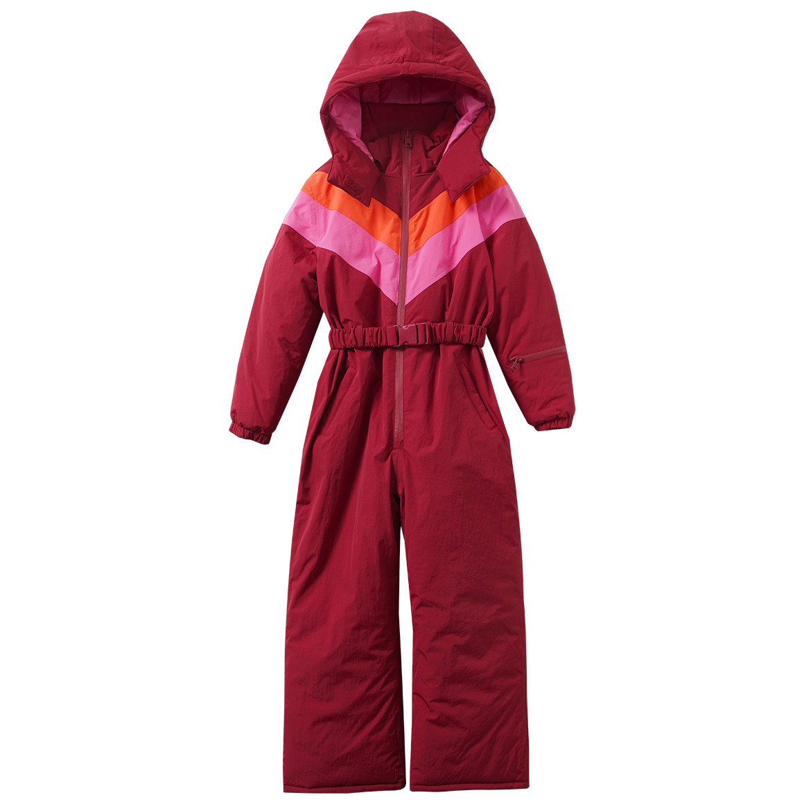 Mädchen Schneeoverall mit Farbteilern