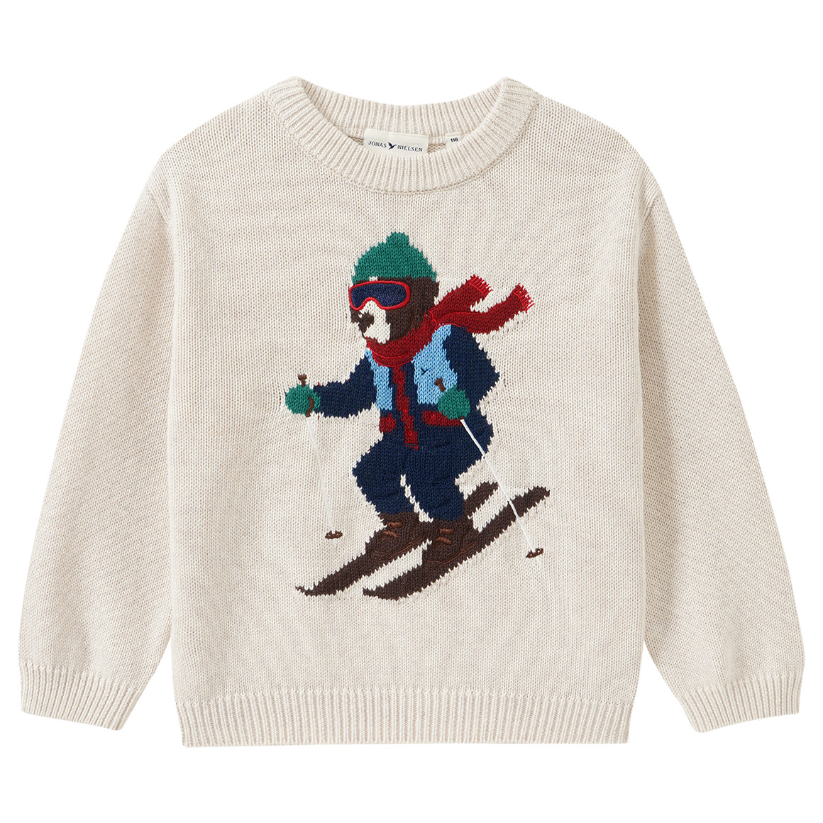 Jungen Strickpullover mit Hunde-Motiv