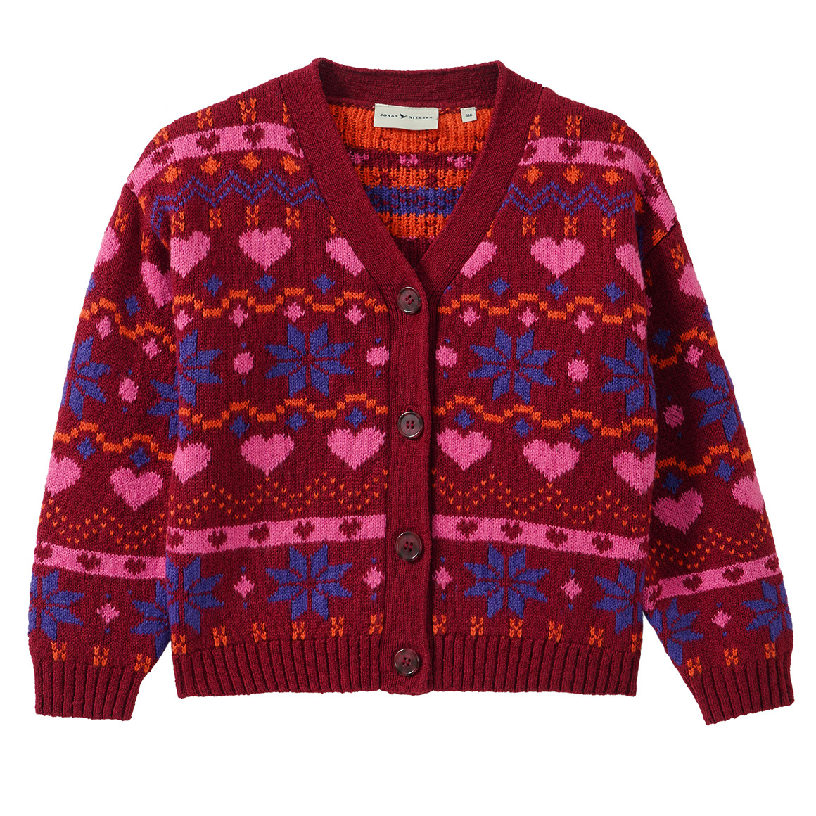 Mädchen Strickjacke mit Allover-Muster