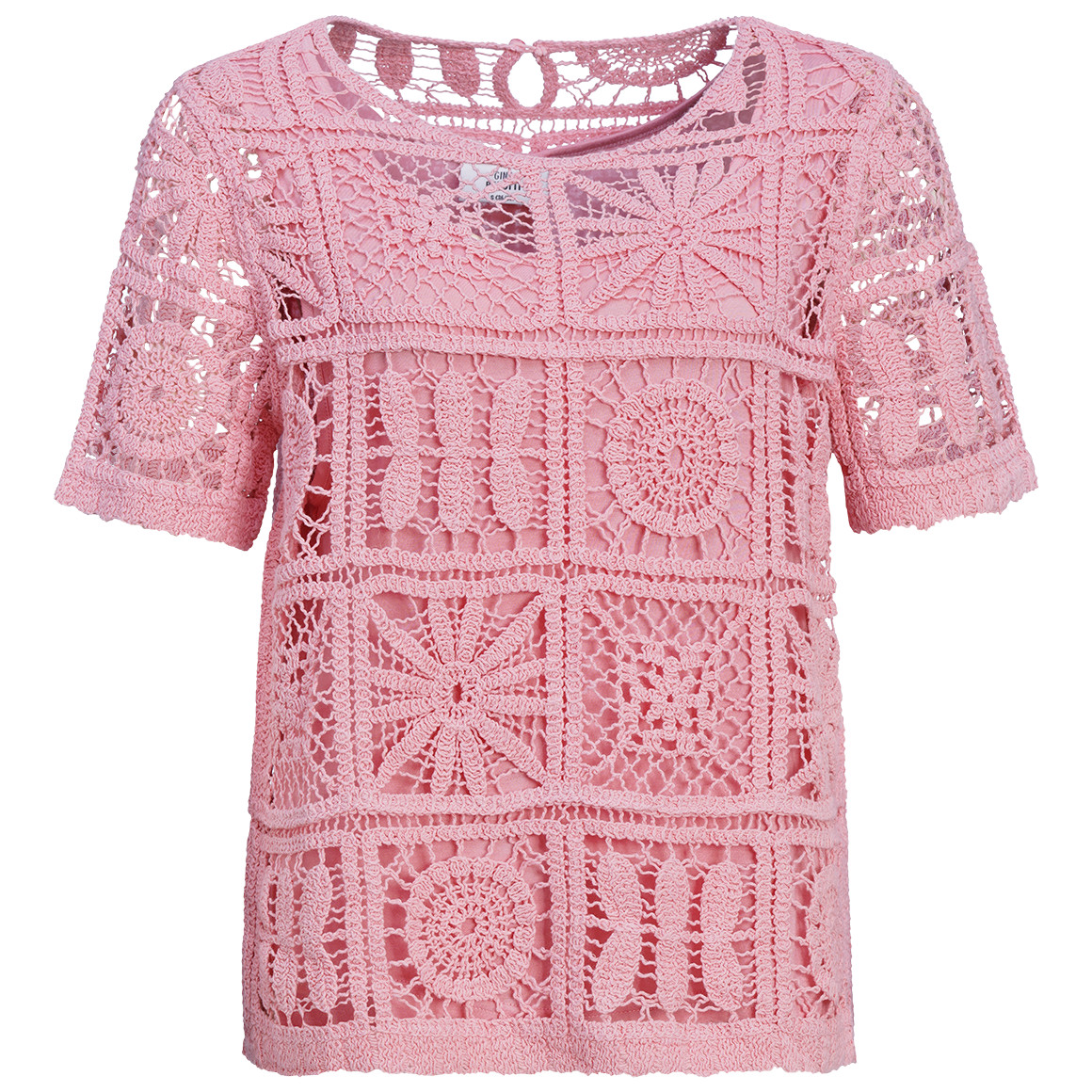 Damen T-Shirt aus Häkelspitze