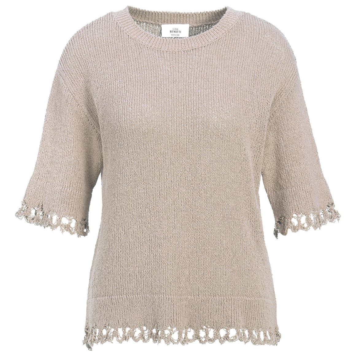 Damen Strickshirt mit Wellenbündchen