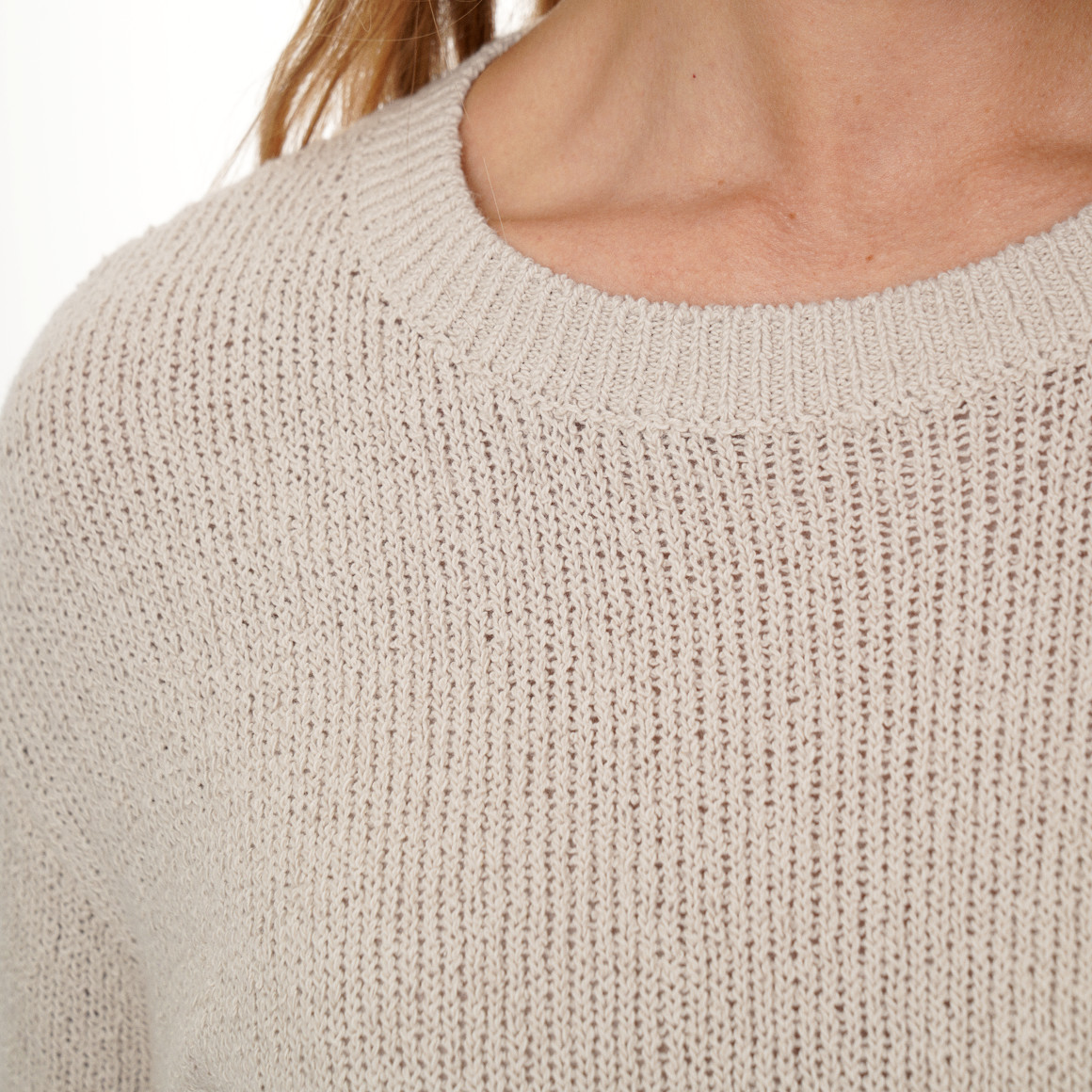 Damen Strickshirt mit Wellenbündchen