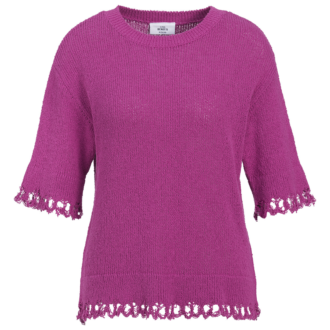 Damen Strickshirt mit Wellenbündchen