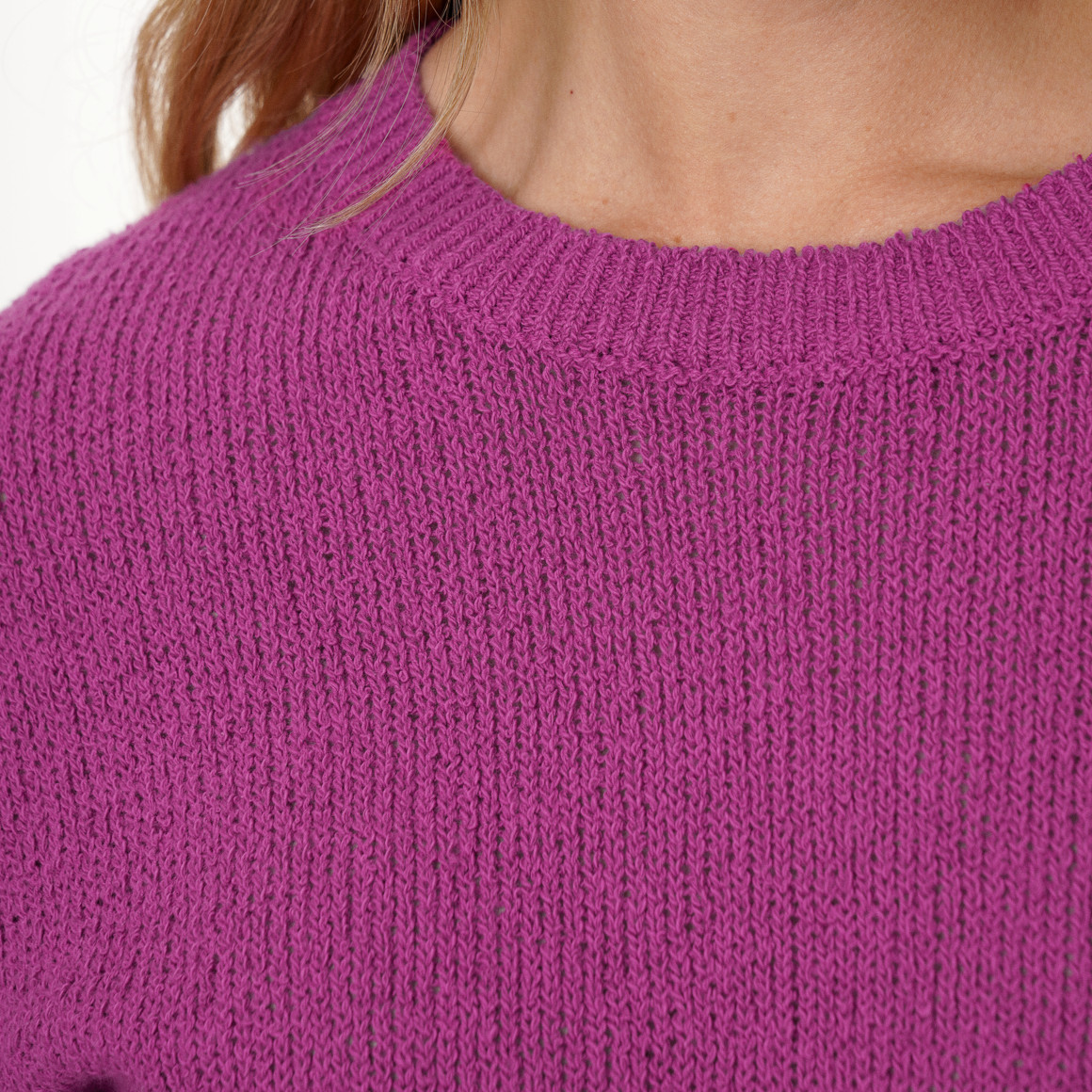 Damen Strickshirt mit Wellenbündchen