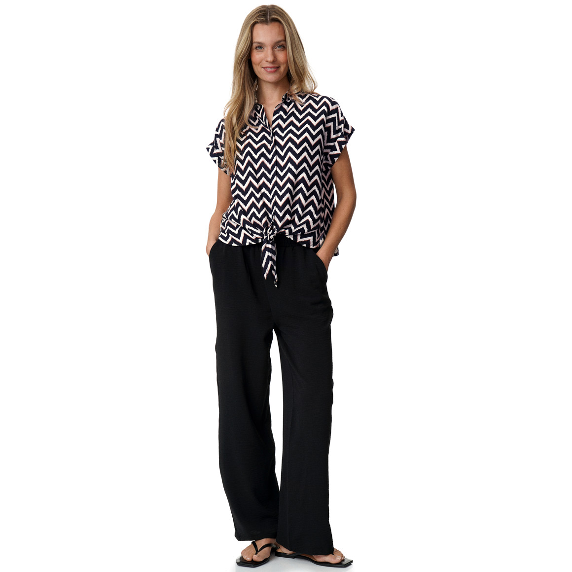 Damen Bluse mit Knotendetail