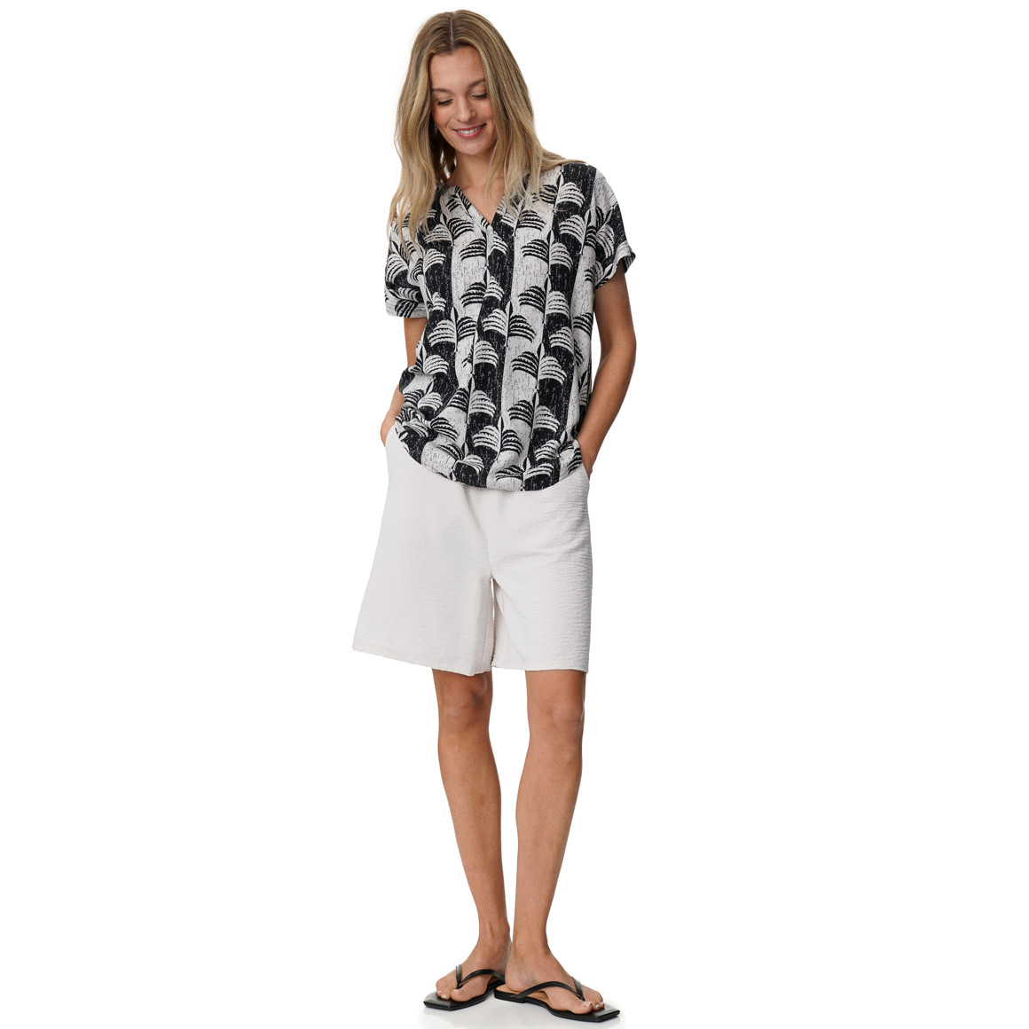 Damen Bluse mit Allover-Print