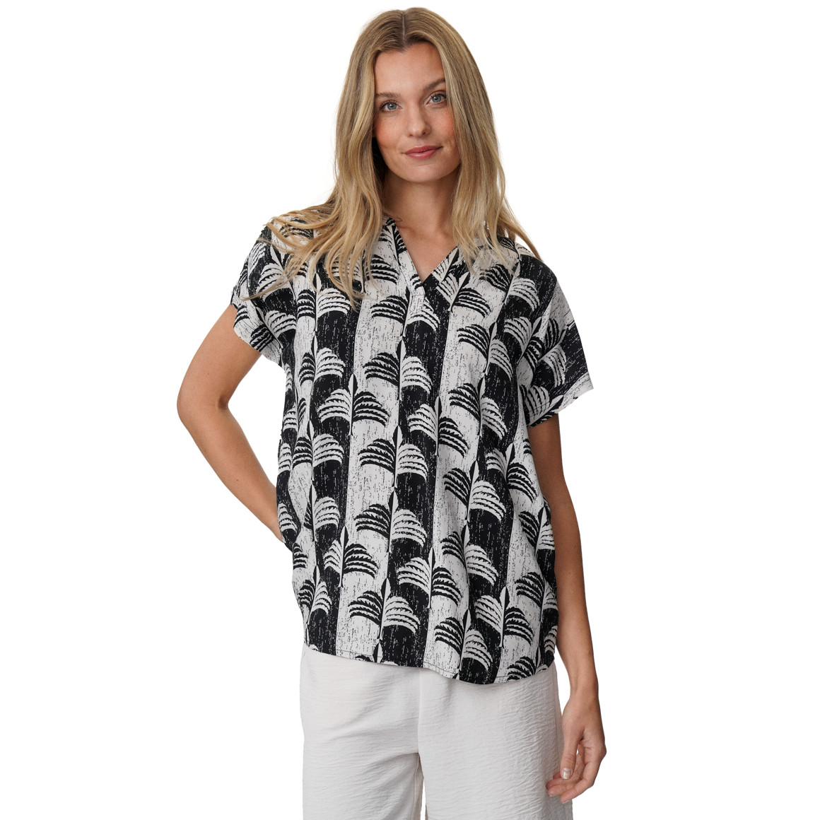 Damen Bluse mit Allover-Print