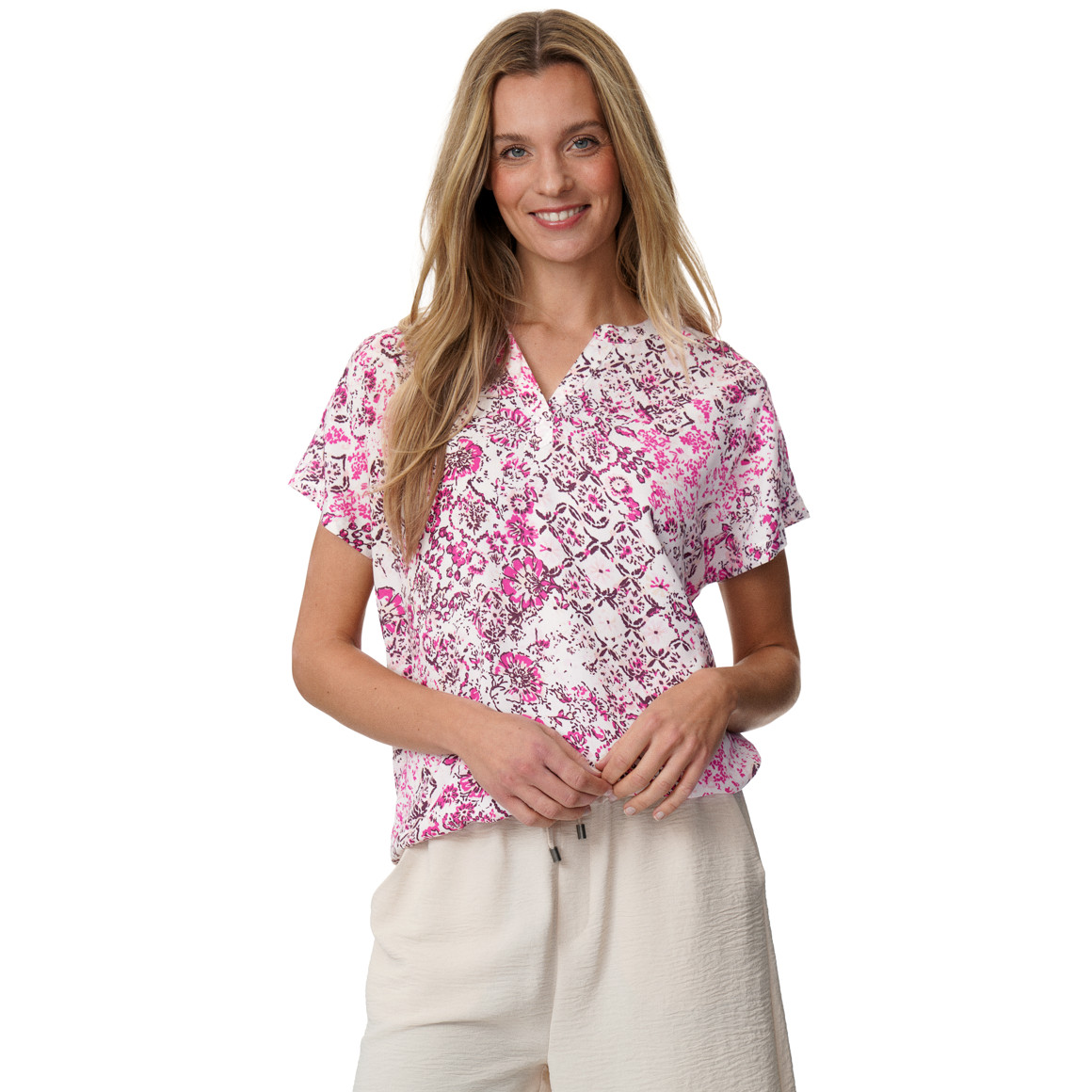 Damen Bluse mit Allover-Print