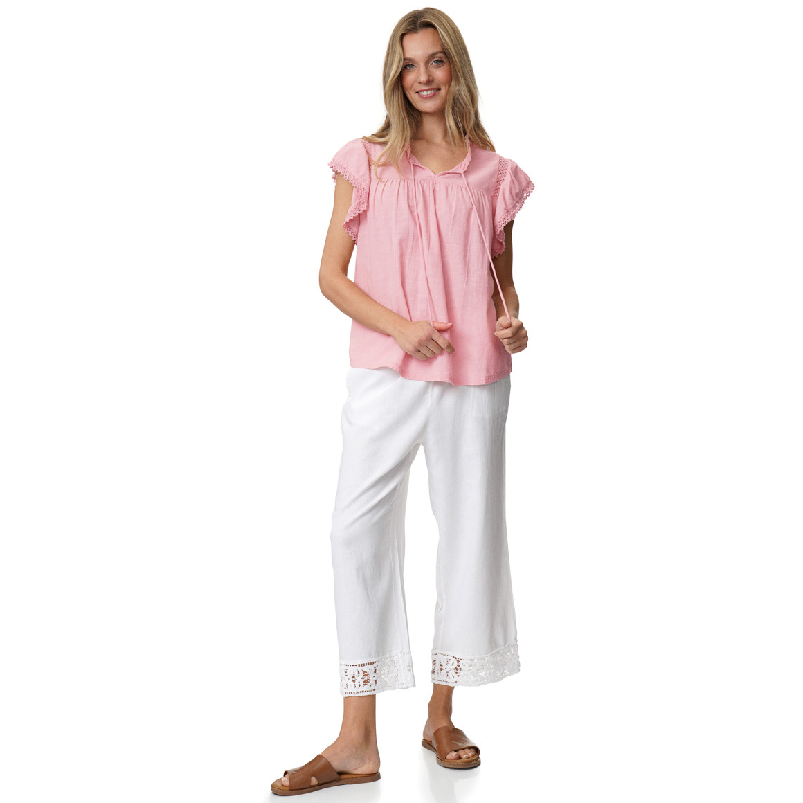 Damen Bluse mit Spitze