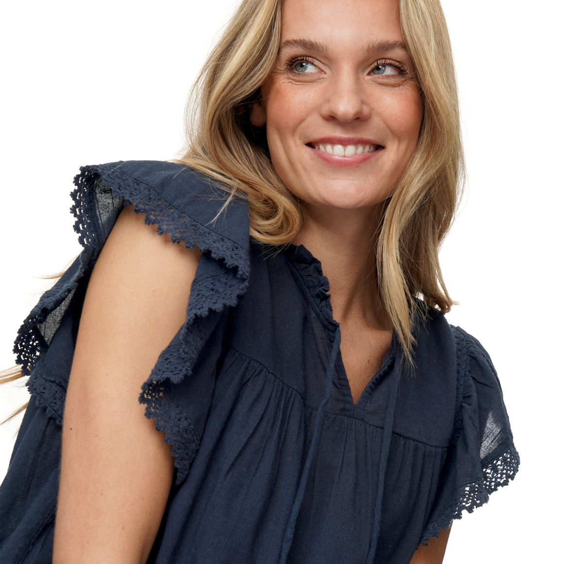 Damen Bluse mit Spitze