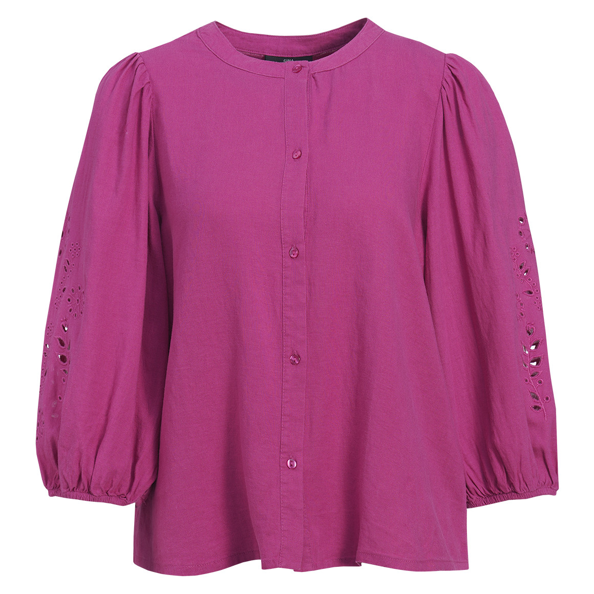 Damen Leinen-Bluse mit Spitze