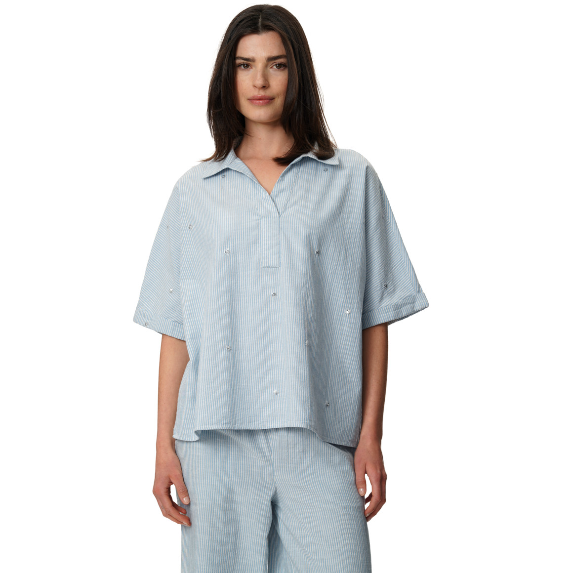 Damen Bluse mit Pailletten