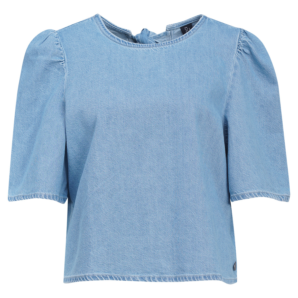 Damen Bluse in Denim-Optik