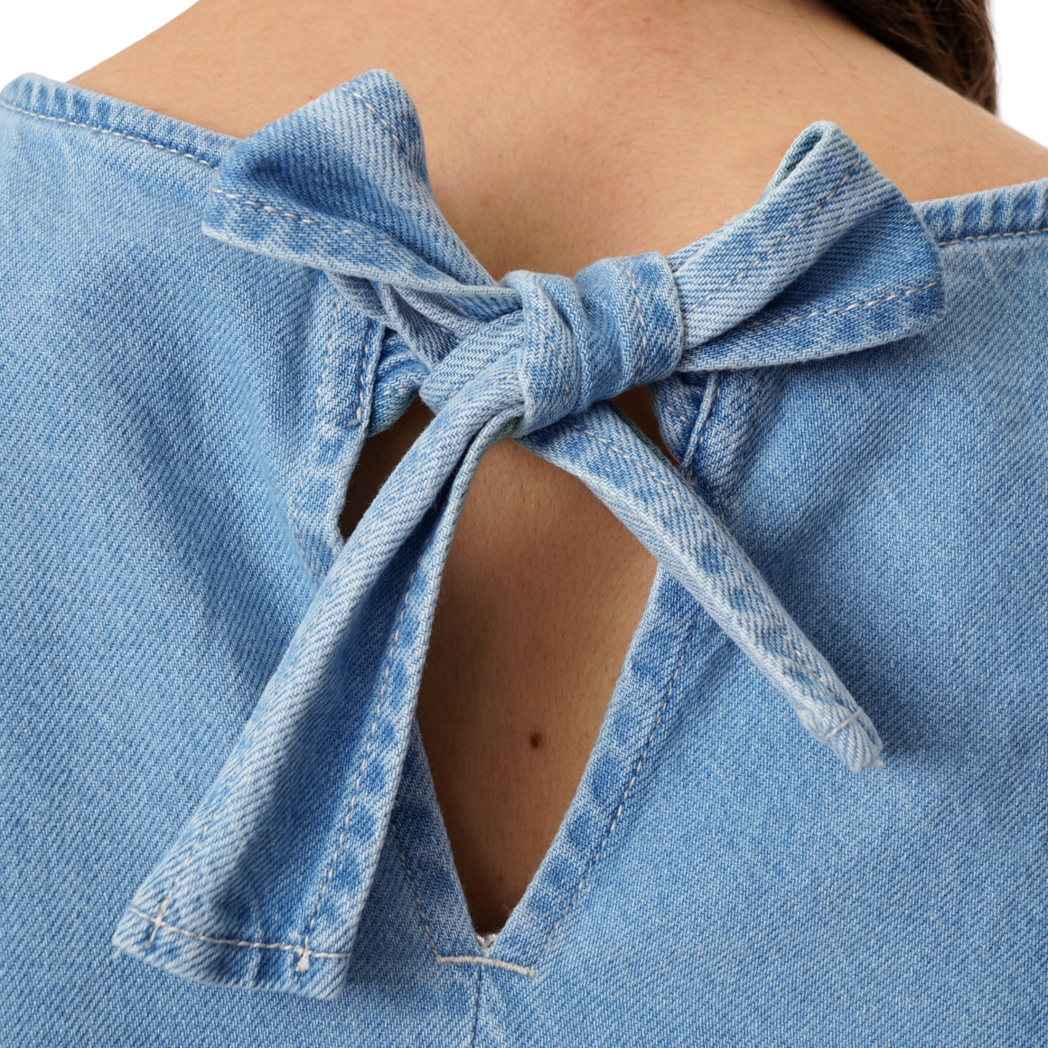 Damen Bluse in Denim-Optik