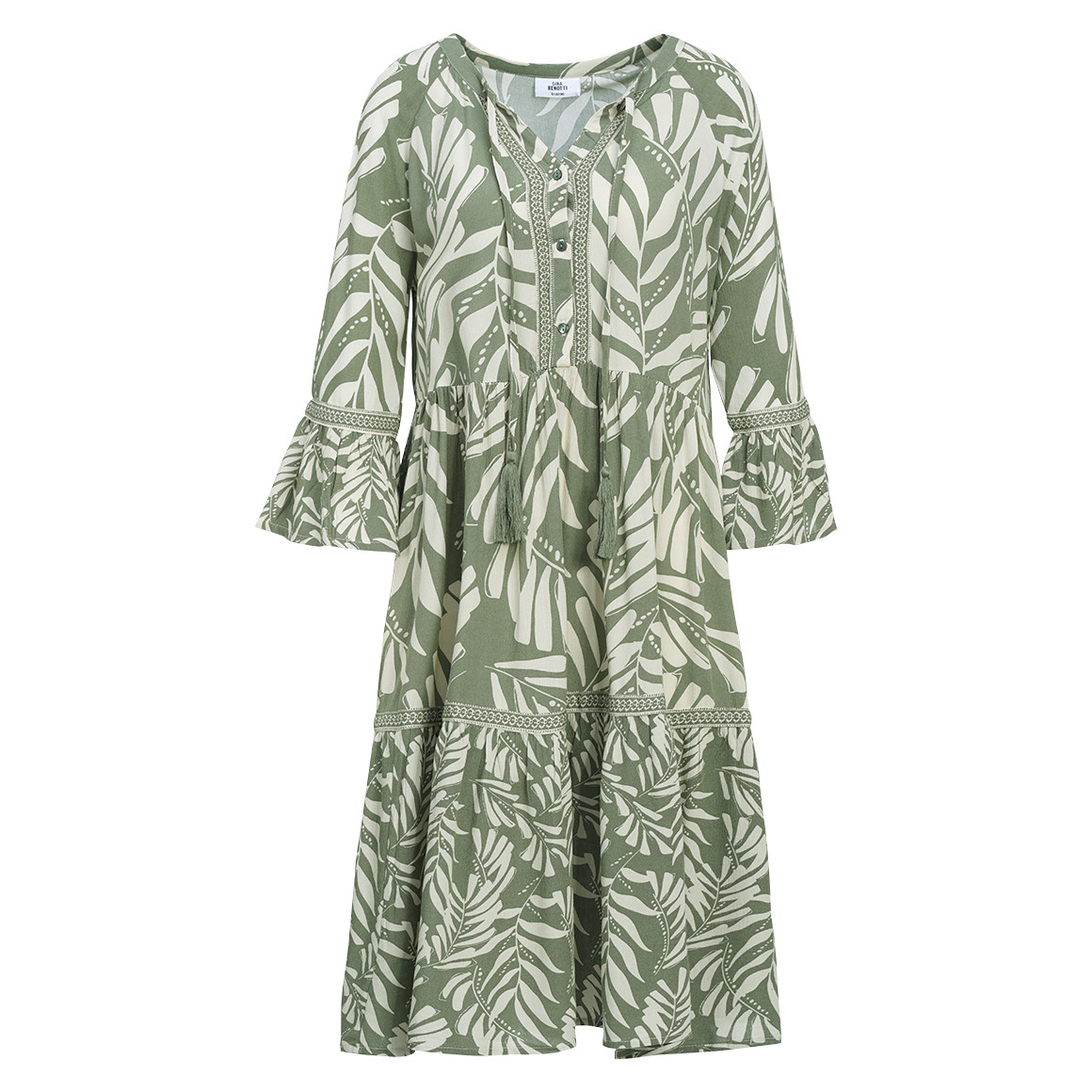 Damen Tunika-Kleid mit Allover-Muster