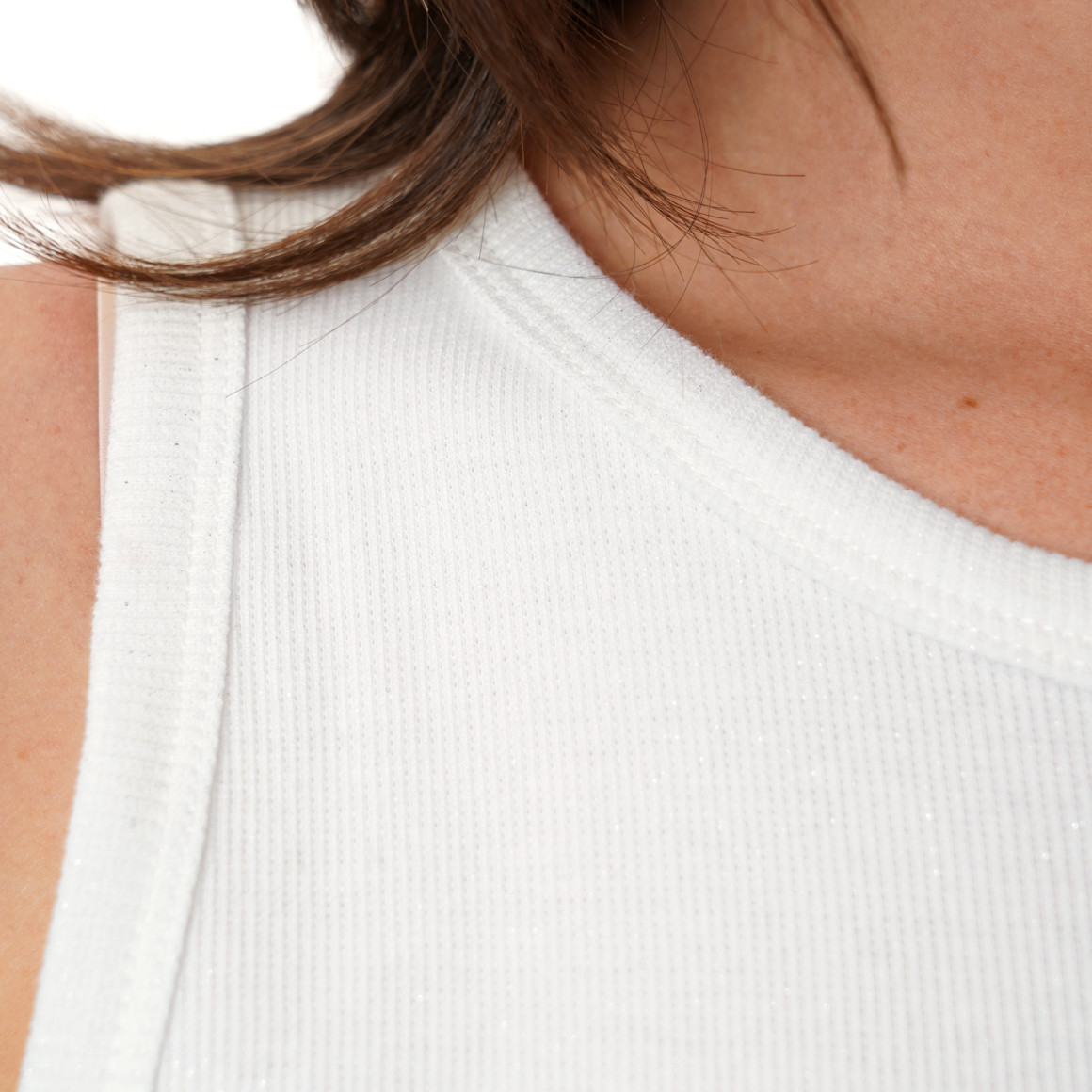 Damen Top mit Rippstruktur