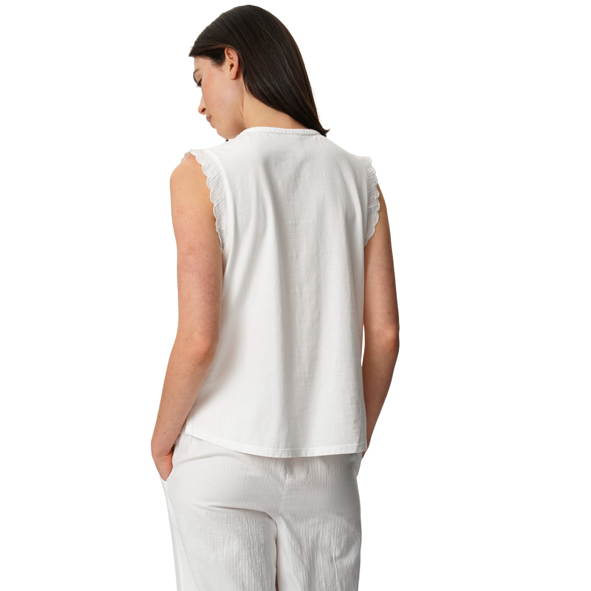 Damen Blusentop mit V-Ausschnitt