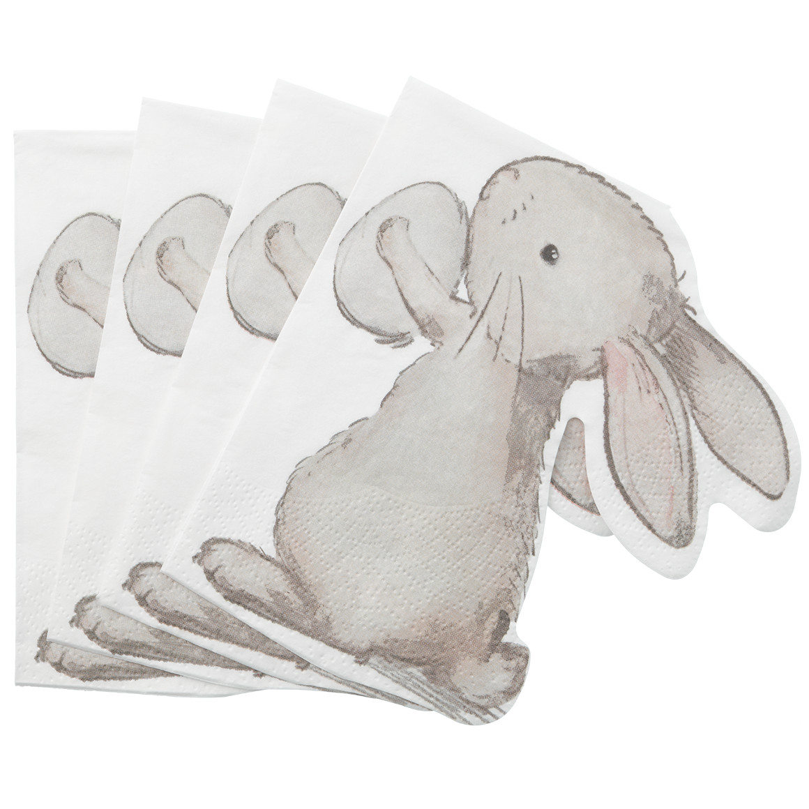 12 servetten in de vorm van een haas