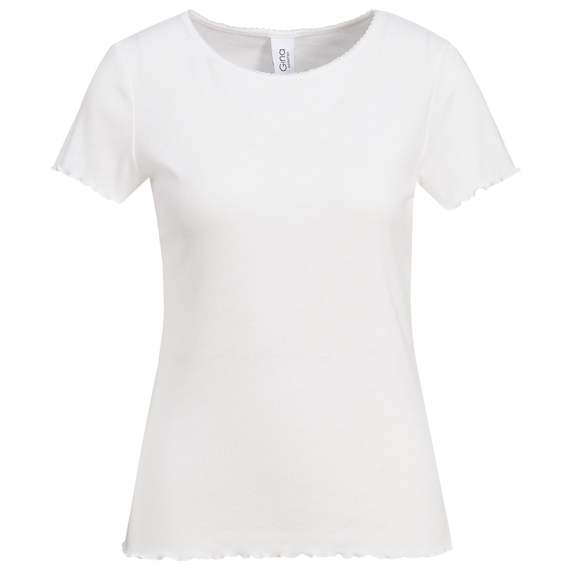 Damen T-Shirt mit Ringelsaum