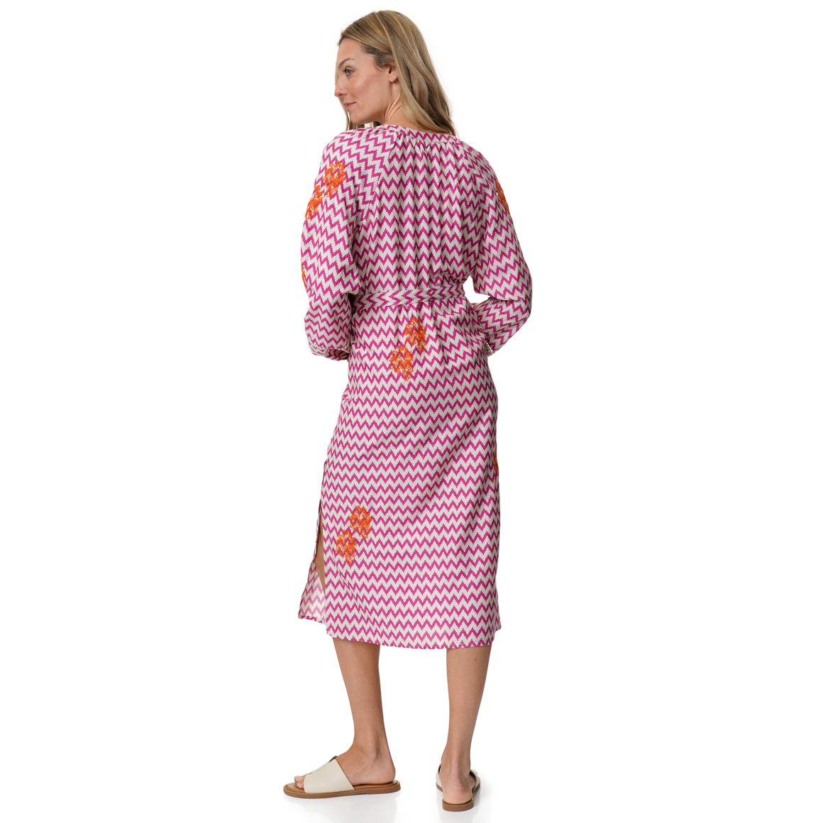 Damen Midikleid mit Zick-Zack-Muster