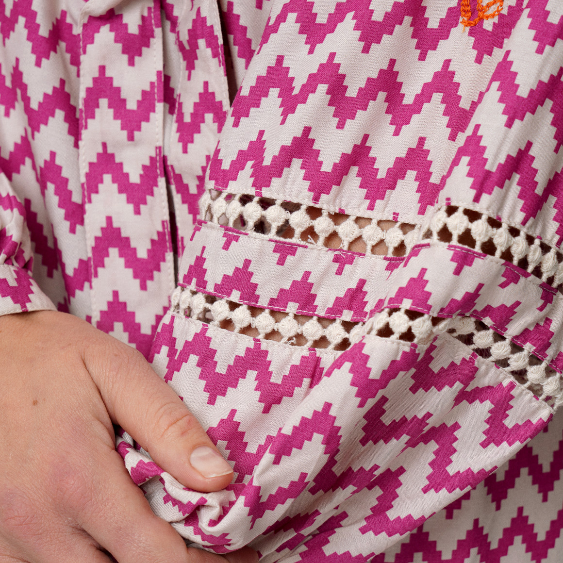 Damen Midikleid mit Zick-Zack-Muster