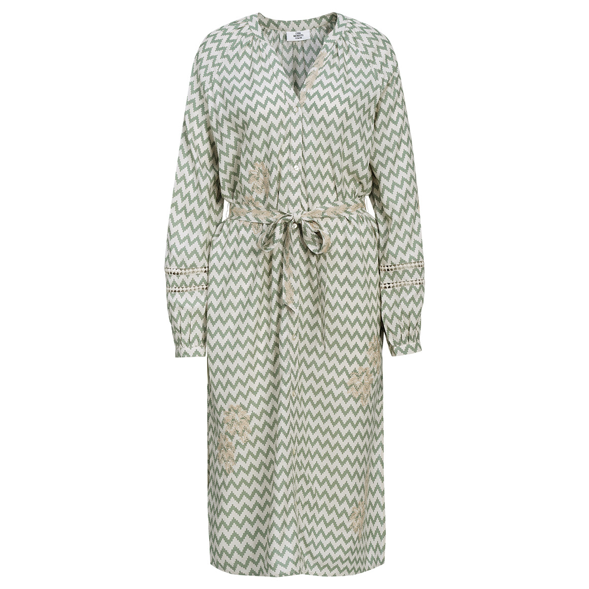 Damen Midikleid mit Zick-Zack-Muster