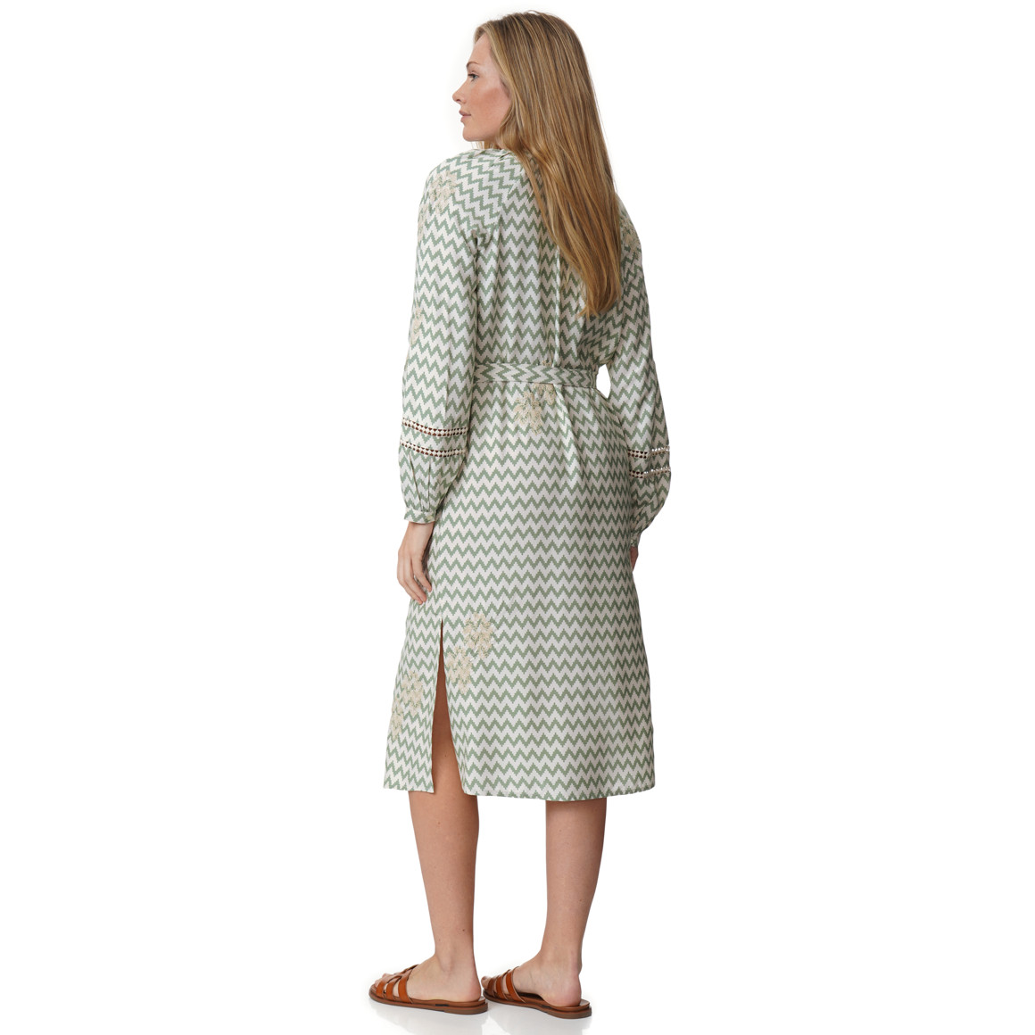 Damen Midikleid mit Zick-Zack-Muster