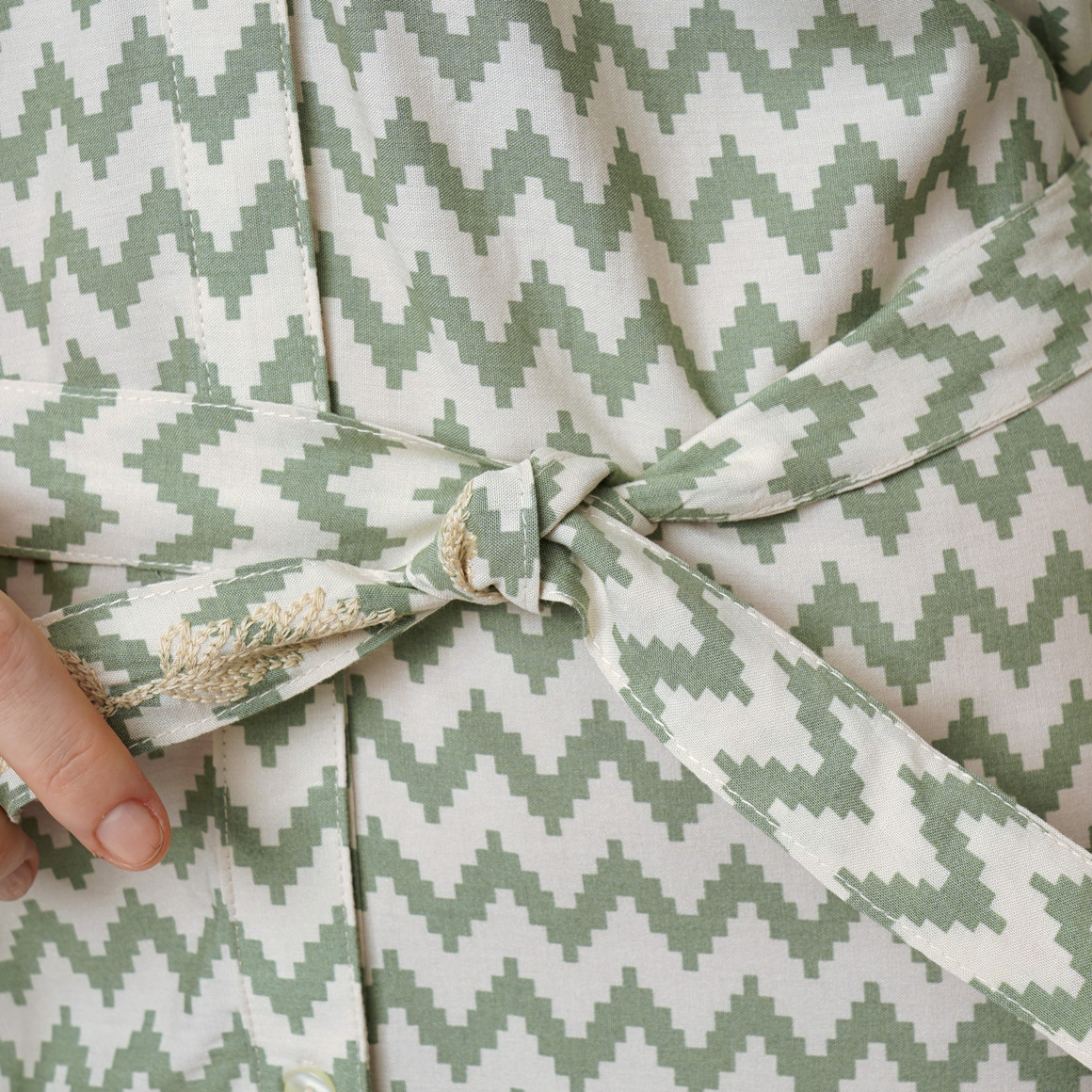 Damen Midikleid mit Zick-Zack-Muster