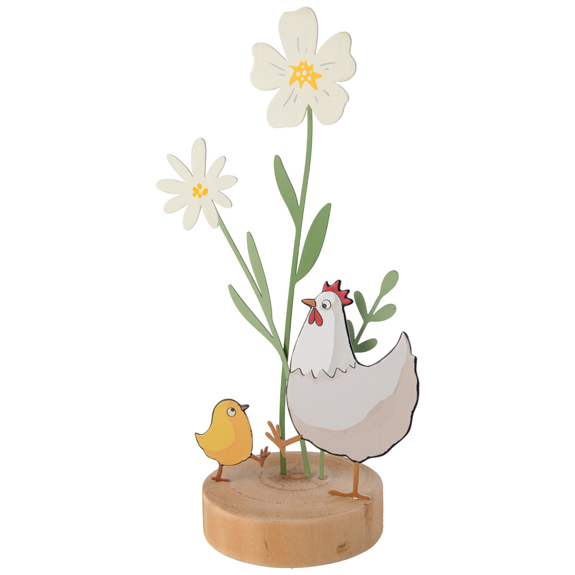 Decoratieve houder van hout en metaal