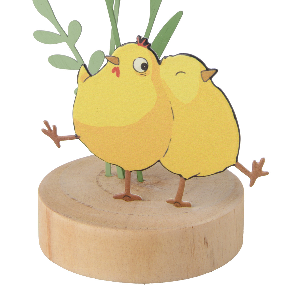 Decoratieve houder van hout en metaal