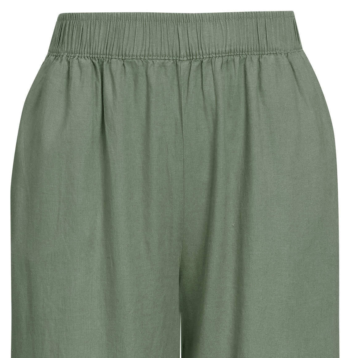 Damen Leinen-Culotte mit Elastikbund