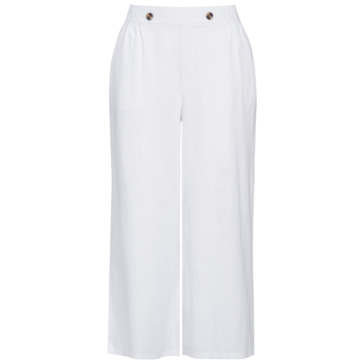 Damen Leinen-Culotte mit Elastikbund