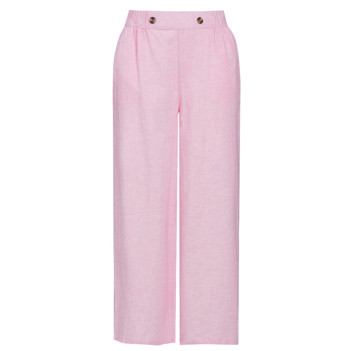 Damen Leinen-Culotte mit Elastikbund