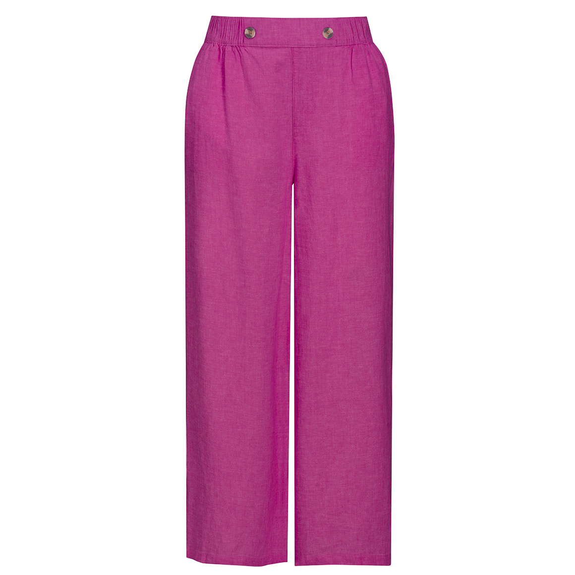 Damen Leinen-Culotte mit Elastikbund