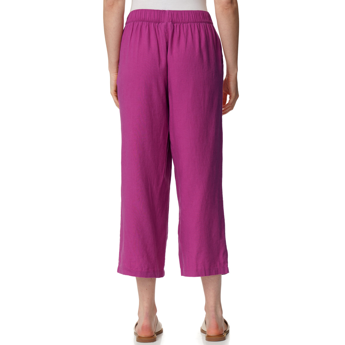 Damen Leinen-Culotte mit Elastikbund