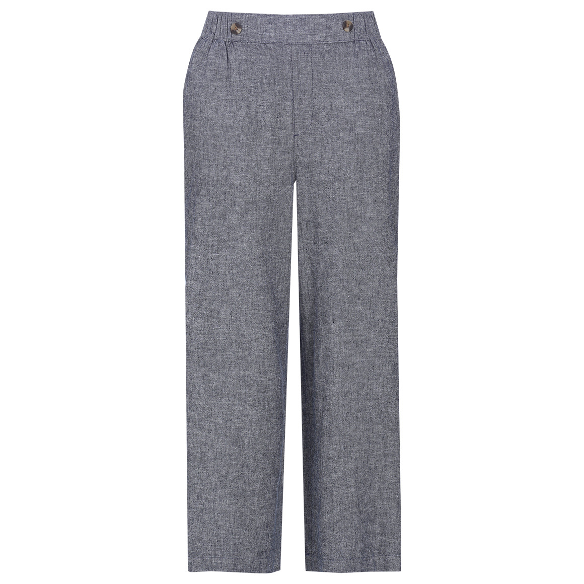 Damen Leinen-Culotte mit Elastikbund