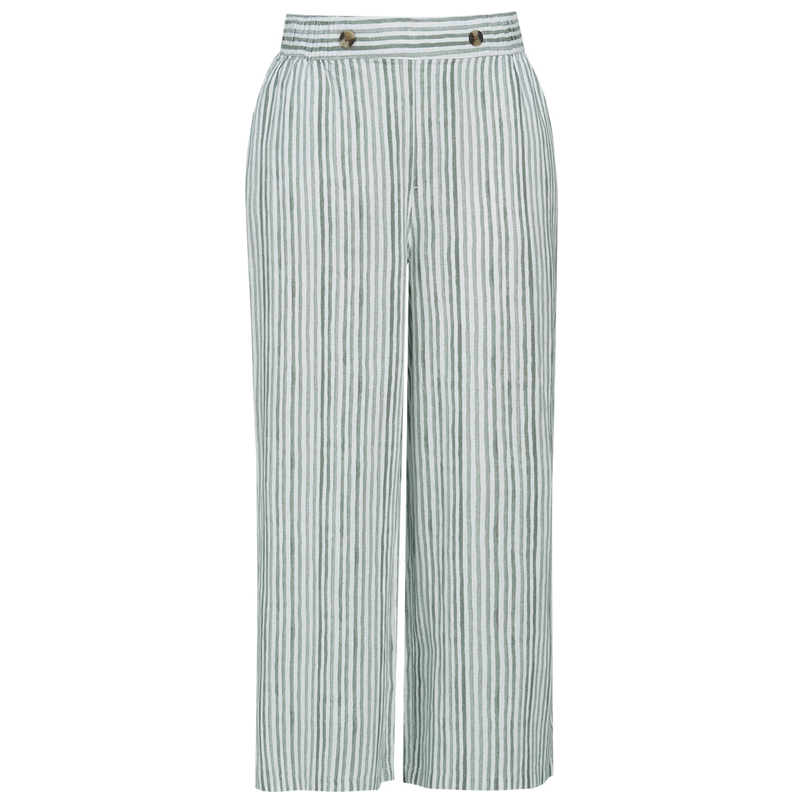 Damen Leinen-Culotte mit Elastikbund