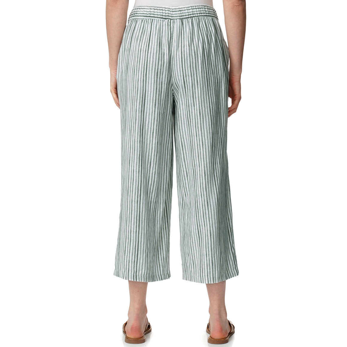 Damen Leinen-Culotte mit Elastikbund