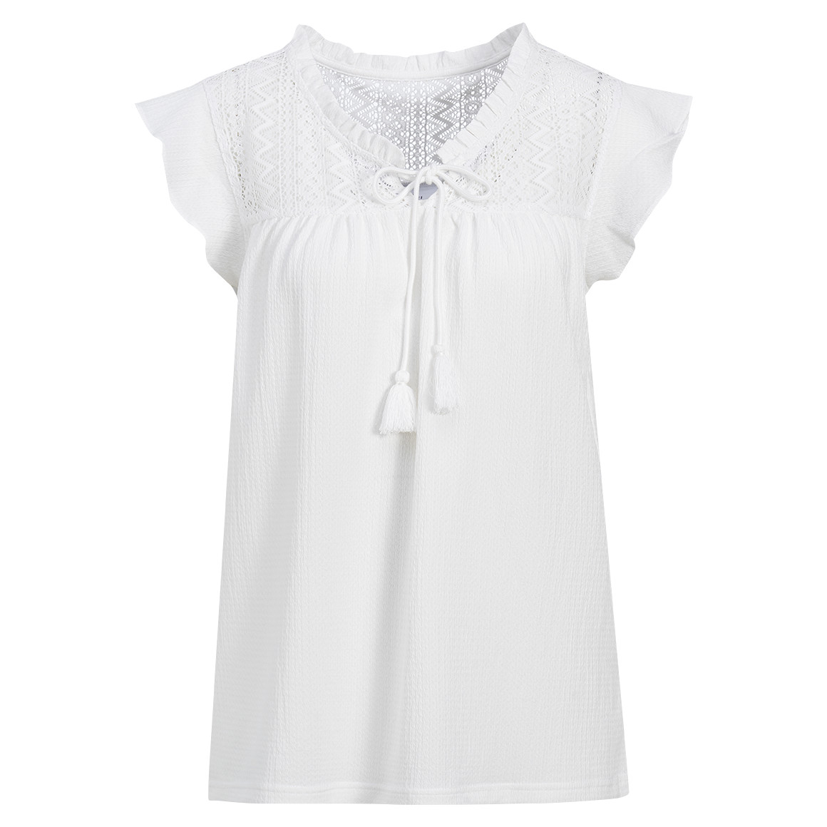 Damen Blusenshirt aus strukturiertem Material