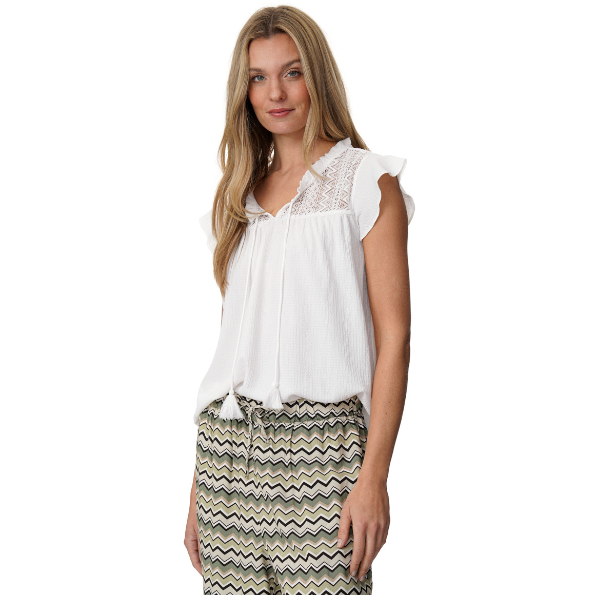 Damen Blusenshirt aus strukturiertem Material