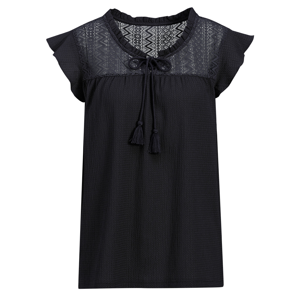 Damen Blusenshirt aus strukturiertem Material